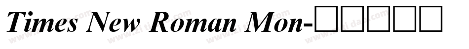 Times New Roman Mon字体转换